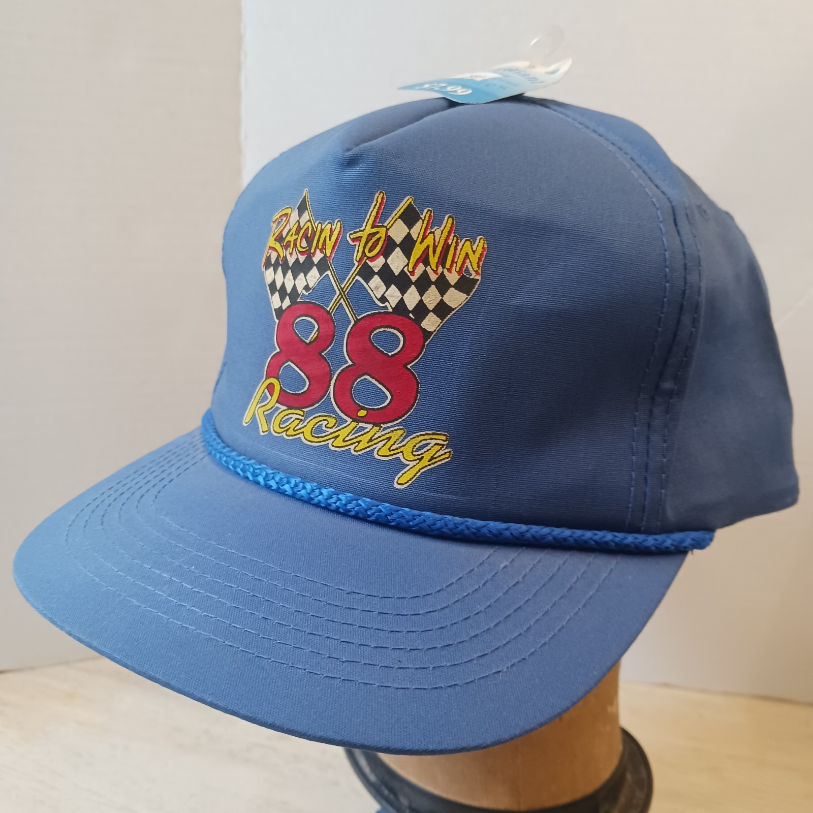 Vintage Youngan "RACIN to WIN 88 Racing" Snapback Rope Hat Cap Deadstock
