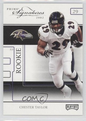 2002 Playoff Prime Signatures Rookie 56/250 Chester Taylor #100 Rookie RC 0f8
