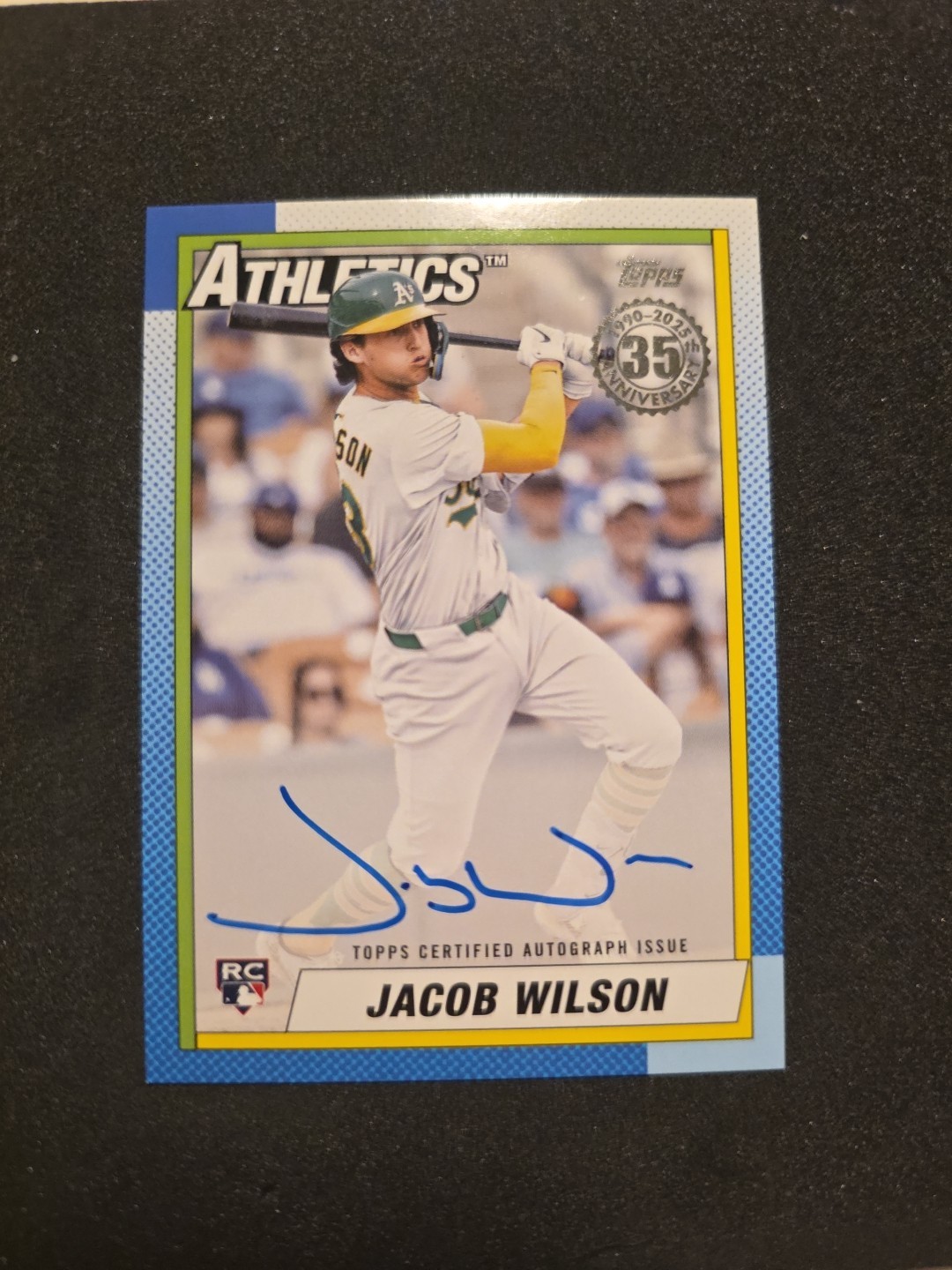 2025 Topps Jacob Wilson RC Auto 1990 Topps Baseball 35th Anniversary #90A-JWI