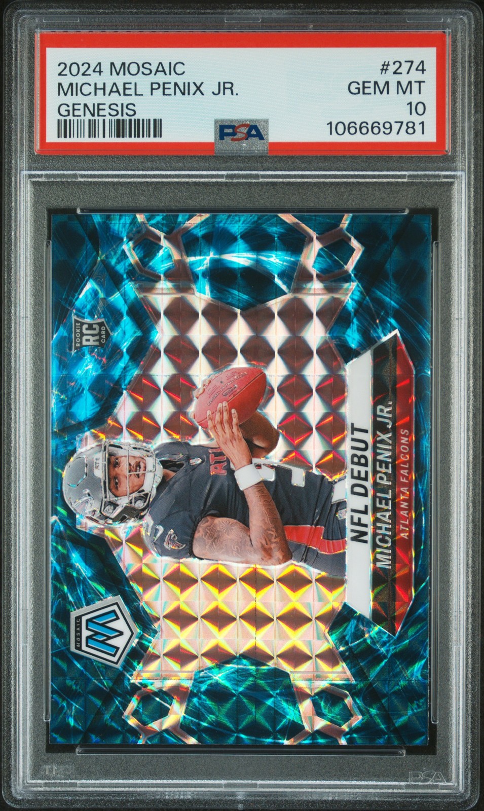 2024 PANINI MOSAIC GENESIS #274 MICHAEL PENIX JR. PSA 10