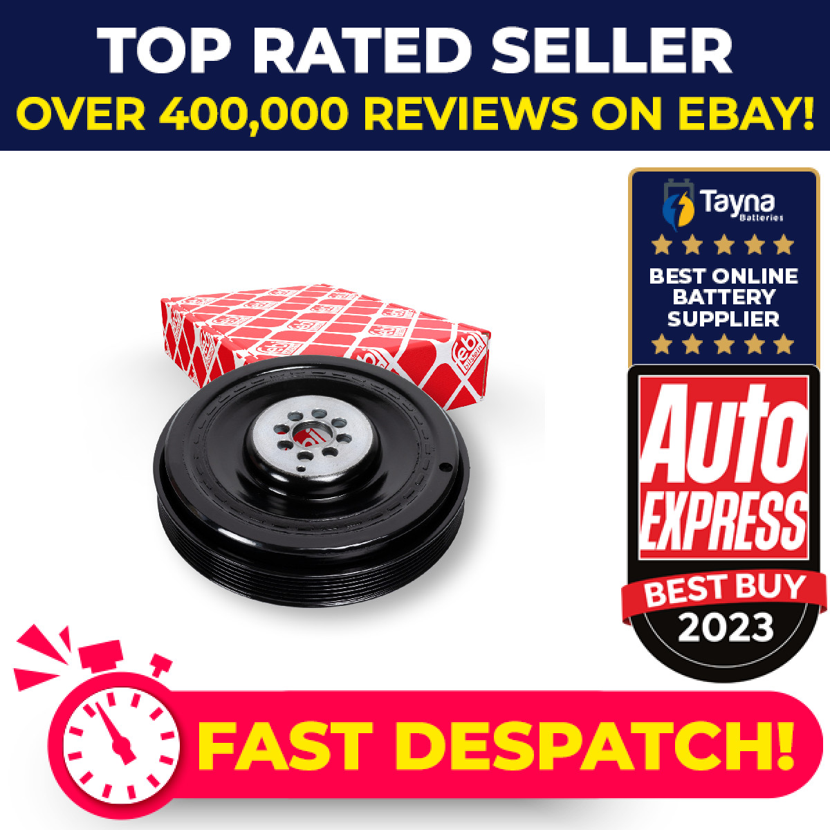 Crankshaft Pulley fits AUDI A5 8T3, 8TA 2.7D 07 to 12 Belt 059105251AA Febi New