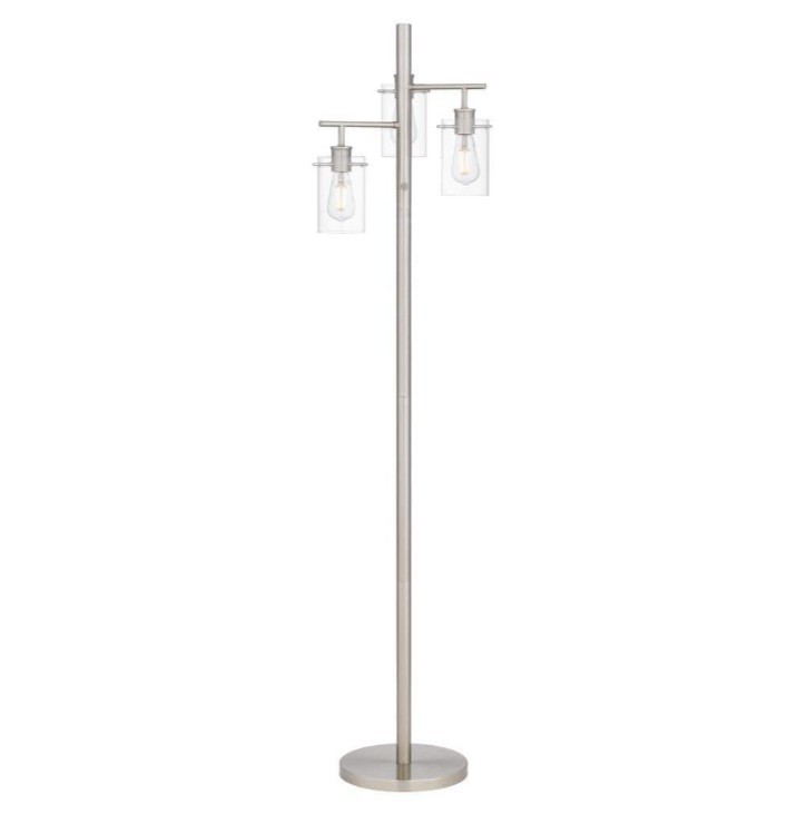Floor Lamp With Clear Glass Shades