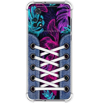 Siliconhülle Antischock Für Xiaomi POCO M4 Pro 4G Design Sneakers 07 Zeichnung