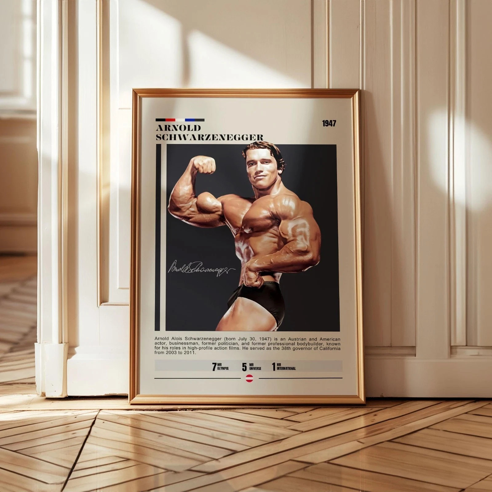 Arnold Schwarzenegger Poster, Bodybuilding Poster, Gym Wall Art