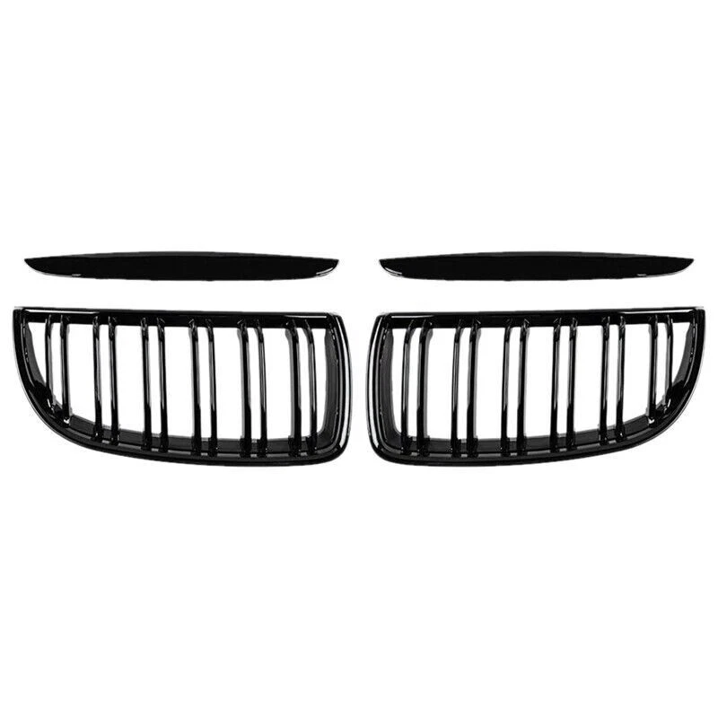 Gloss Black Front Kidney Grille For 2005-08 BMW 3-Series E90 E91 325i 328i 335i Foto 4 de 4