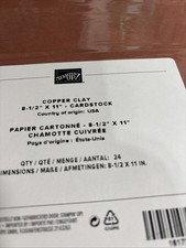 Stampin Up Copper Clay Card Stock 8 1/2x 11. 16 Pieces