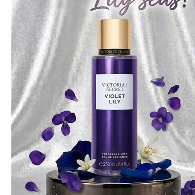 Victoria's Secret Violet Lily Fragrance Mist for Women, Violet Lily Amber 250 ml