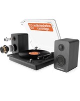 Vinyl Record Player with Speakers Bluetooth Turntable with AUX & Headphone Jack