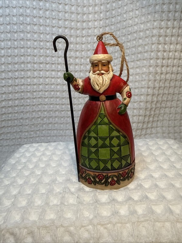 Jim Shore Heartwood Creek Santa With Staff Ornament 2010 Retired with BOX