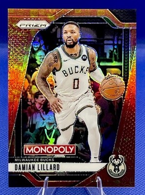 2024-25 Panini Prizm Monopoly Damian Lillard #8 Orange Prizm /1499
