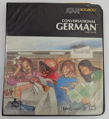 Atari 400/800 Conversational German CX4118 Longman EMI 1981 komplett 5 Kassetten