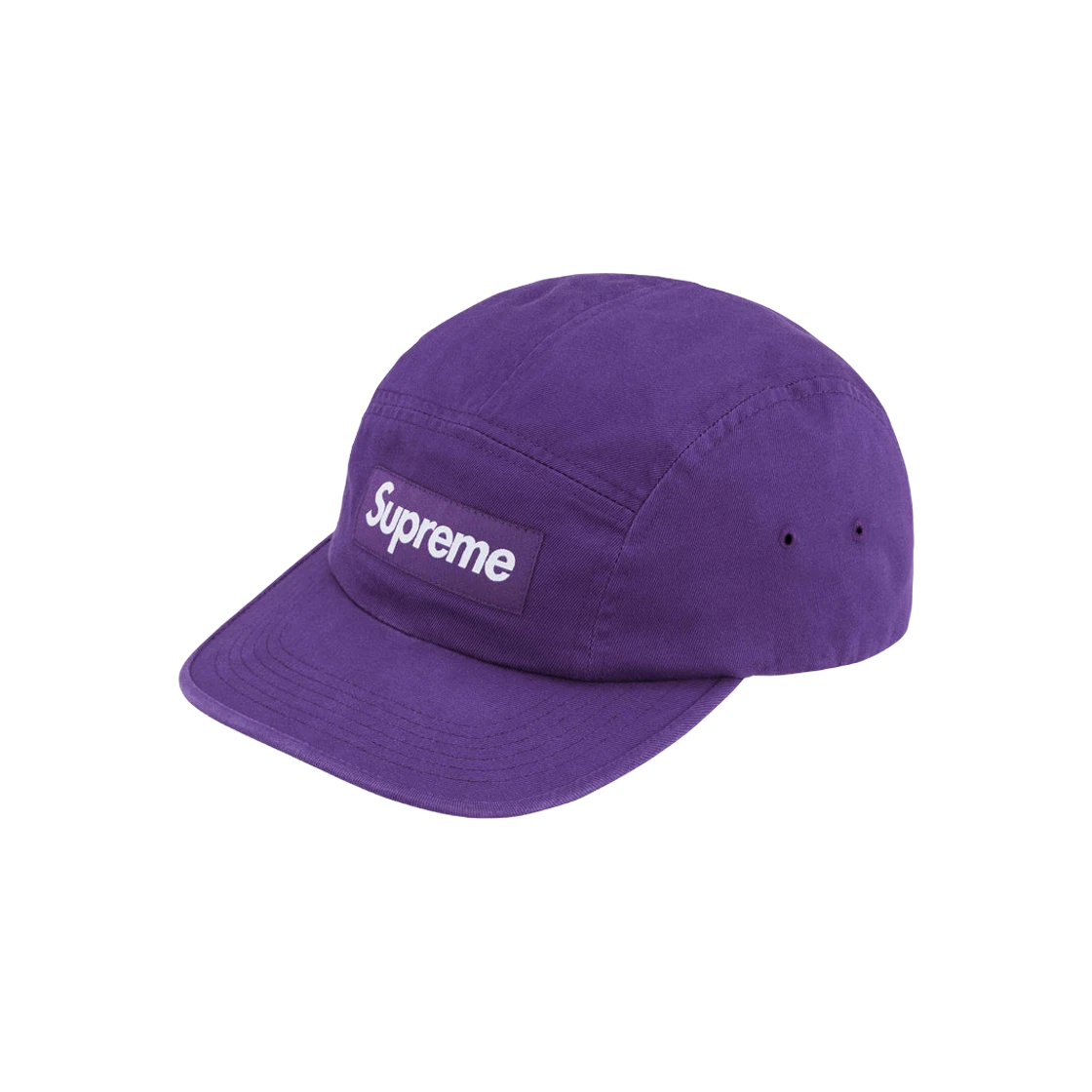 Casquette de camp en sergé chino lavé Supreme violet   24SS