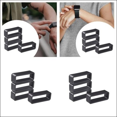 4Pcs Uhr Band Strap Loops Einfach zu Bedienen Harz Uhr Bands Schwarz Ersatz