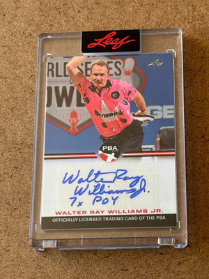 2023 Leaf PBA Bowling WALTER RAY WILLIAMS JR Signed & Numbered 123/148 Card AUTO