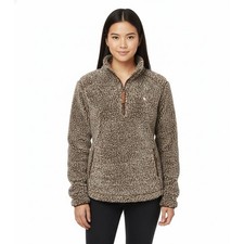 Southern Shirt Pullover Womens Medium Gray 1/4 Zip Fleece Sherpa Outdoors Ladies