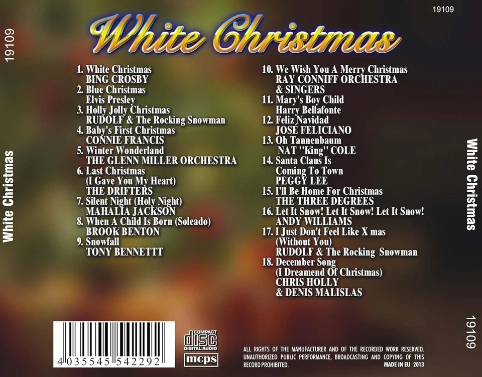 White Christmas ★ Connie Francis✴Peggy Lee✴Elvis Presley✴Bing Crosby (CD ◉ NEU) - Bild 2 von 4