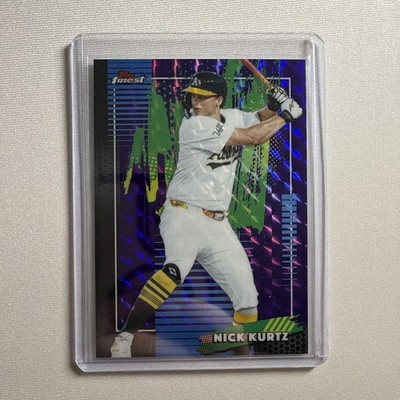 2026 Finest Purple Geometric Refractors #88 Nick Kurtz 16/75 ATHLETICS