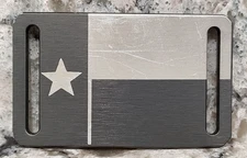 GRIP6 BELT BUCKLE - TEXAS FLAG - GUNMETAL GRAY - 1.1 INCH WIDE - USED