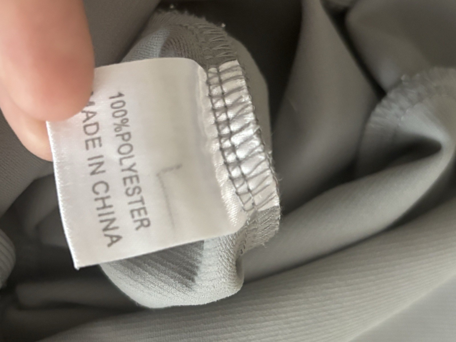 White Fox Gray Ribbed Active Romper Playsuit Wome… - image 9