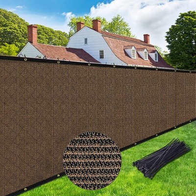 UPGRADE 4x50' Privacy Screen Fence 220GSM Commercial Panel w/ Brass Grommets