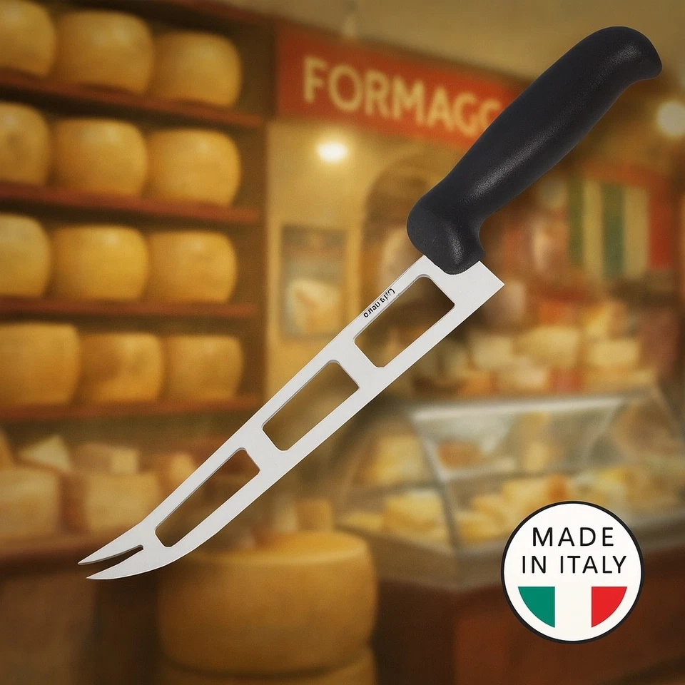 Cuchillo de queso suave hecho en Italia BHARBJT / tenedor de degustación - hoja de 16 cm / 6,3" Foto 2 de 3