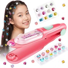 Hair Gem Stamper Kit ,Reusable Bling Hair Jewel for Girls 3-12 DIY Birthday Gift