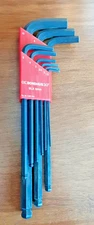 BONDUS BLX -9mm Balldriver Hex and L-Wrench Set  9-Piece w/Container
