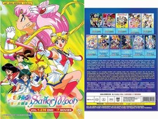 Sailor Moon DVD Complete Series Vol 1-239  7 Movies English Sub Anime Set