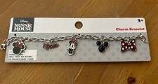 New Disney Minnie Mouse Charm Bracelet With 5 Charms