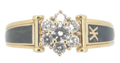 Korloff Diamond K18 Yellow Gold Ring Size JP No. 13.5 , US 6.75