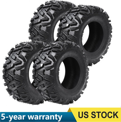 Set 4 25x10-12 25x8-12 6Ply ATV UTV Tires 25x11x12 25x8x12 Mud All Terrain Tires