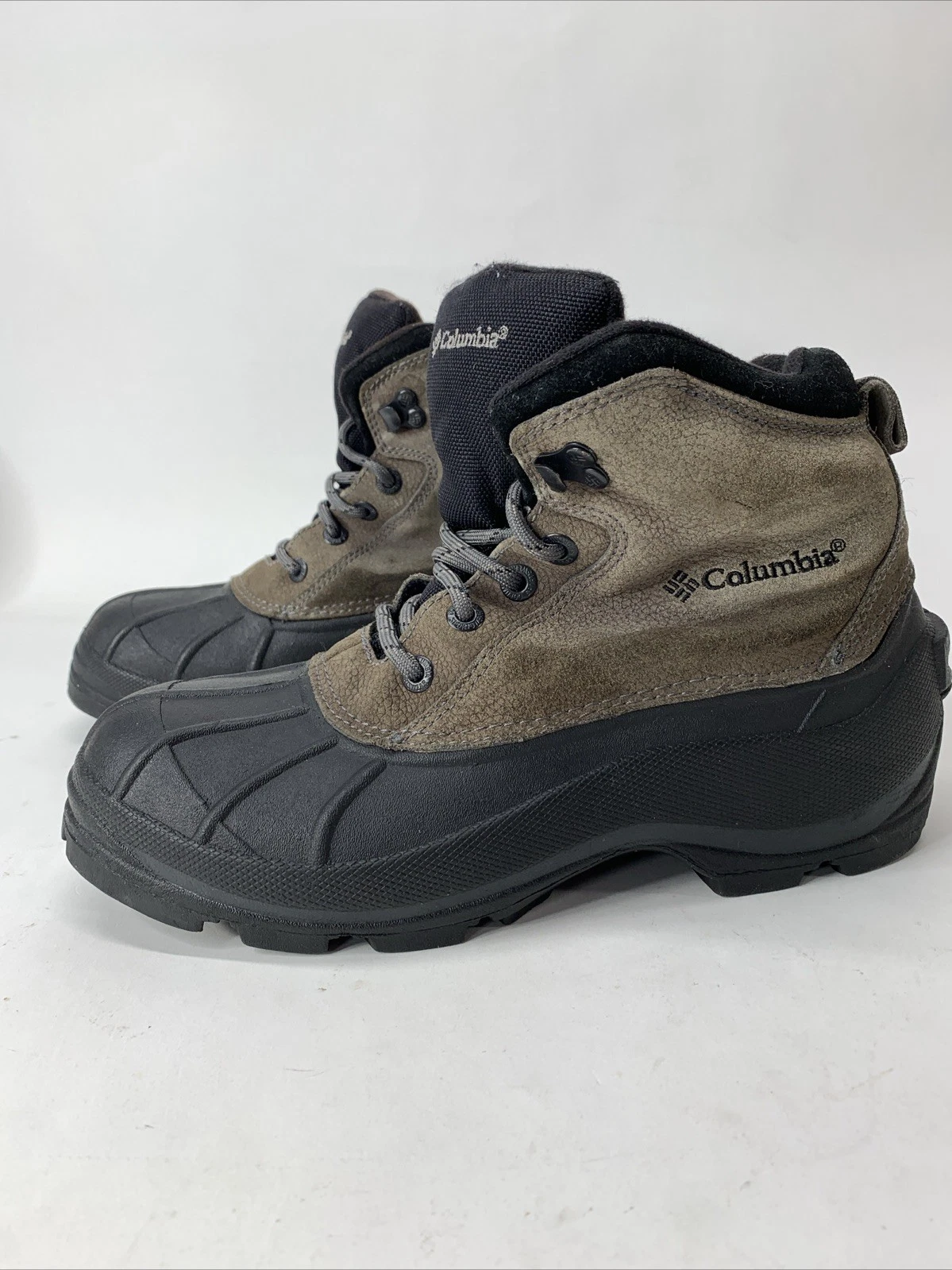 ColumbiaFalmouth Boots Mens Sz- 9.5 Brown Leather Hiking Duck Waterproof