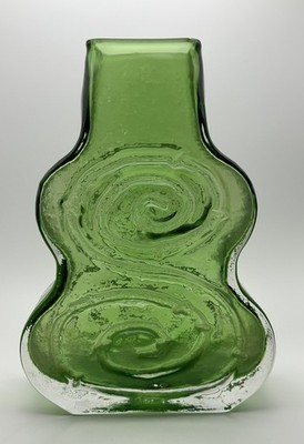 Whitefriars Cello Vase Geoffrey Baxter selten wiesengrün 9675 um 1967