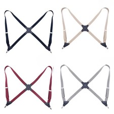 Adult Suspenders Elasticated Two Clips Trouser Braces Adjustable X-shape Sturdy