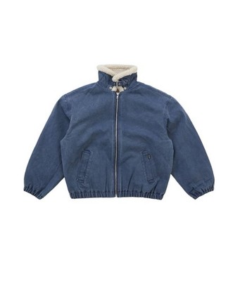NEW Supreme Faux Shearling Lined Bomber Jacket Navy (FW25) Size Small IN HAND 