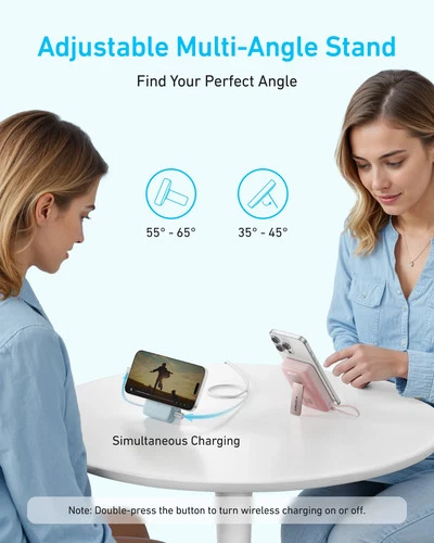 Anker Zolo Magnetic Power Bank 10000mAh 30W Wireless Portable Charger-black image 3