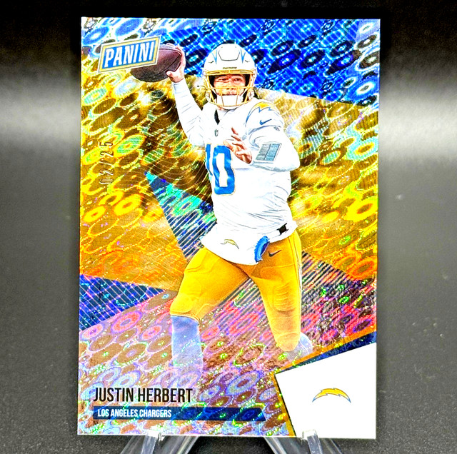 Justin Herbert 2021 Panini The National #14 Diskettes /25 Los Angeles Chargers