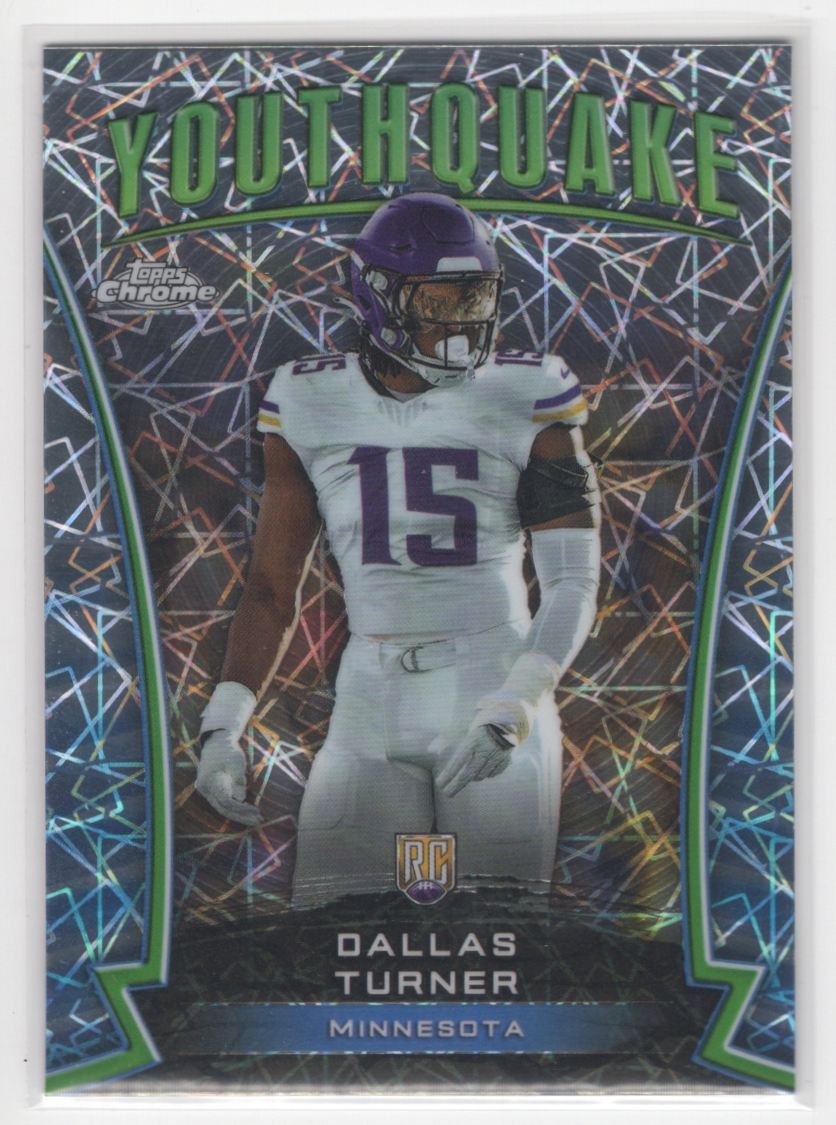 Dallas Turner Topps Chrome Youthquake #Y6 Lazer Refractor