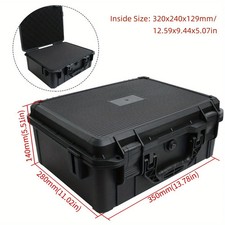 Universal Portable Plastic Tool Box With Foam Insert Waterproof & Shockproof