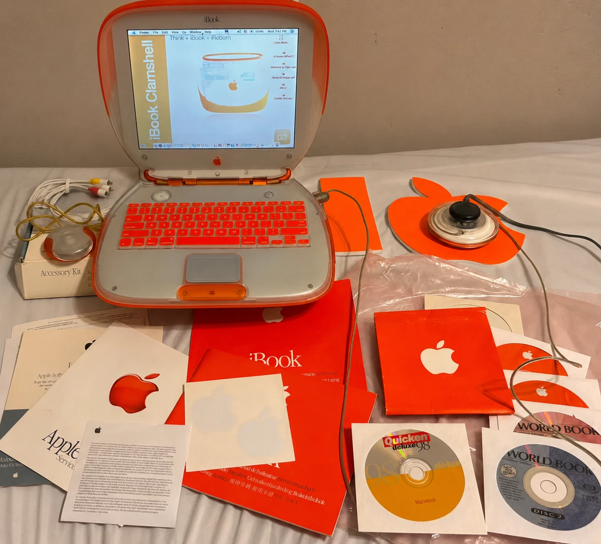 【起動未確認】美品iBook G3　当時の付属品全部付き Ibook G3 Clamshell for sale - eBay