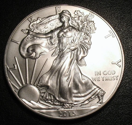 2015 American Silver Eagle ASE $1  One Troy Ounce Oz .999 Fine Bullion MS BU UNC