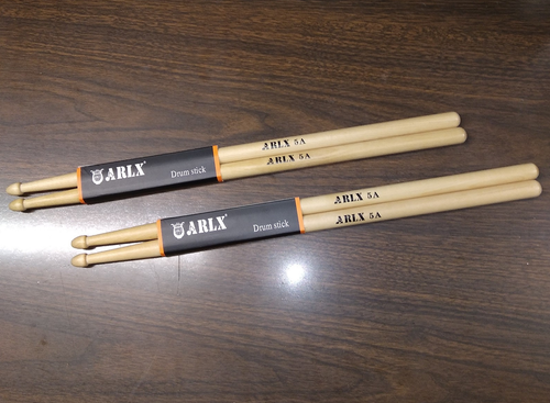 2 Pair ARLX Drum Stick 5A Maple Wood Tip Drumstick drummer percussion band music - Picture 18 of 22