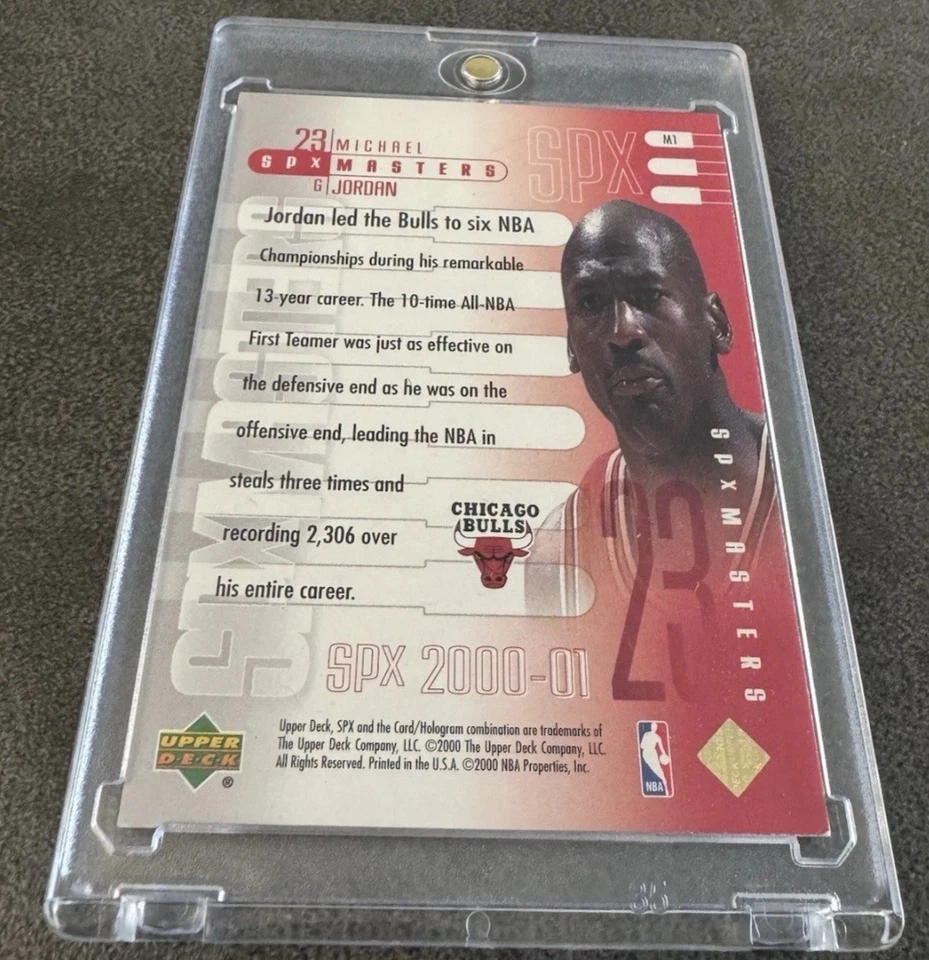2000-01 Upper Deck SPx MICHAEL JORDAN Masters #M1 **COMO NUEVO** 🐐 Foto 3 de 3