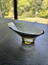 New In Box Luce Holmegaard Mouth-Blown Glass Candle Holder Pale Gold 4 Avail