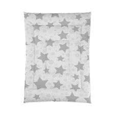 Gray Star Pattern Comforter  Starry Nursery Bedding, Kids Bedroom
