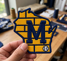 New Item Milwaukee Brewers Wisconsin Logo Embroidered Patch Baseball Badge