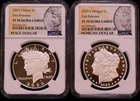 2025-S Proof Morgan and Peace Silver Dollar 2pc Set NGC PF70UC 1st Release #001