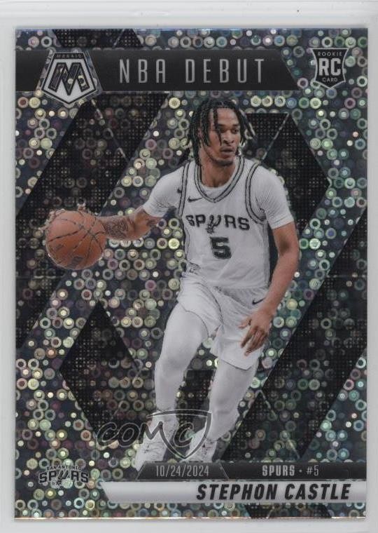 2024-25 Panini Mosaic NBA Debut Fast Break Silver Prizm Stephon Castle #267 1kc2