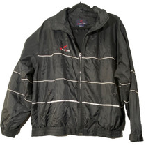 Vintage Meso Tron Black Windbreaker Men's Large Jacket