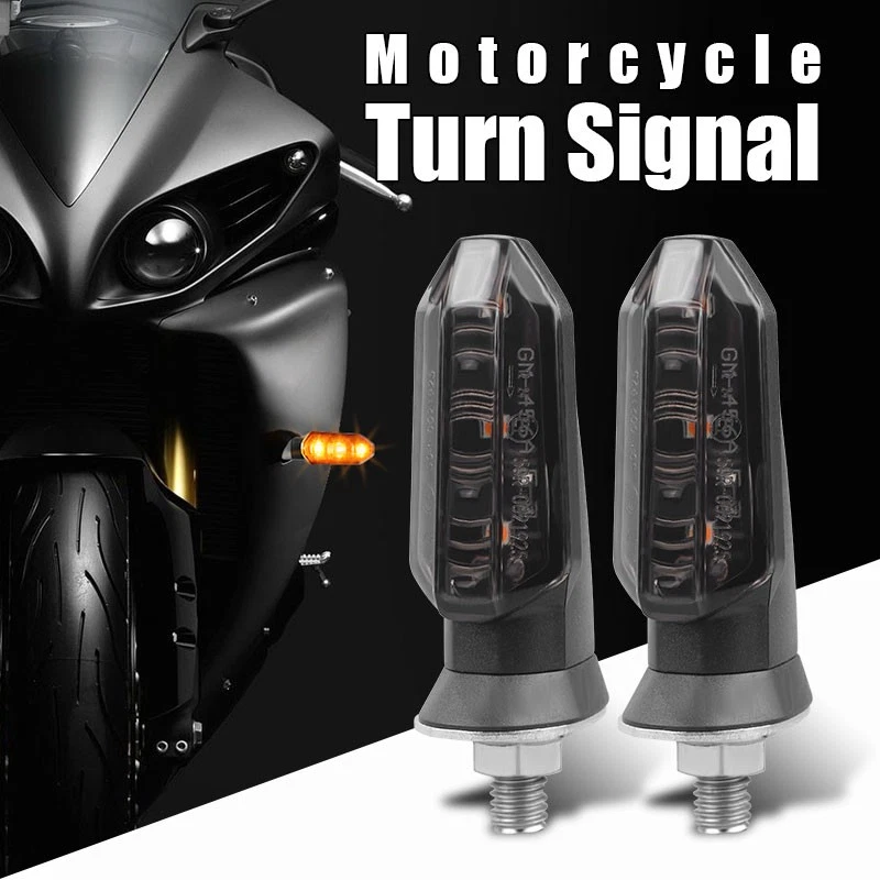 2X Indicador de luz de señal de giro LED ámbar lámpara intermitente humo universal para motocicleta Foto 2 de 4